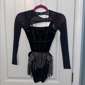 Weissman Black and Silver Sparkle Dance Costume
